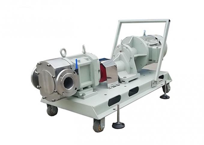 Fixed Rotational Speed Rotary Lobe Pump Mechanical Sealed With Mobile Cart