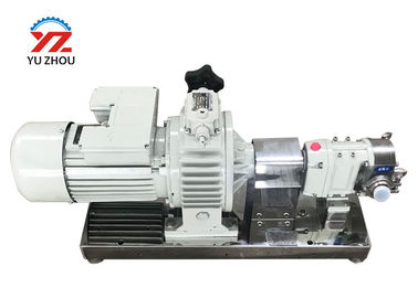 China Stainless Steel 304 Sanitary Lobe Pump , Honey Transfer Pump Adjustable Speed supplier