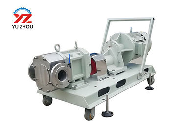 China Fixed Rotational Speed Rotary Lobe Pump Mechanical Sealed With Mobile Cart supplier
